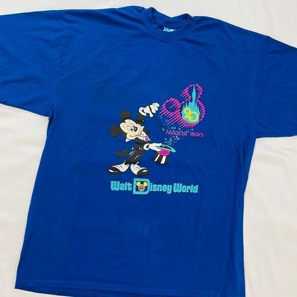 Vintage 90’s Mickey Mouse Walt Disney World Short Sleeve Shirt - Picture 1 of 5